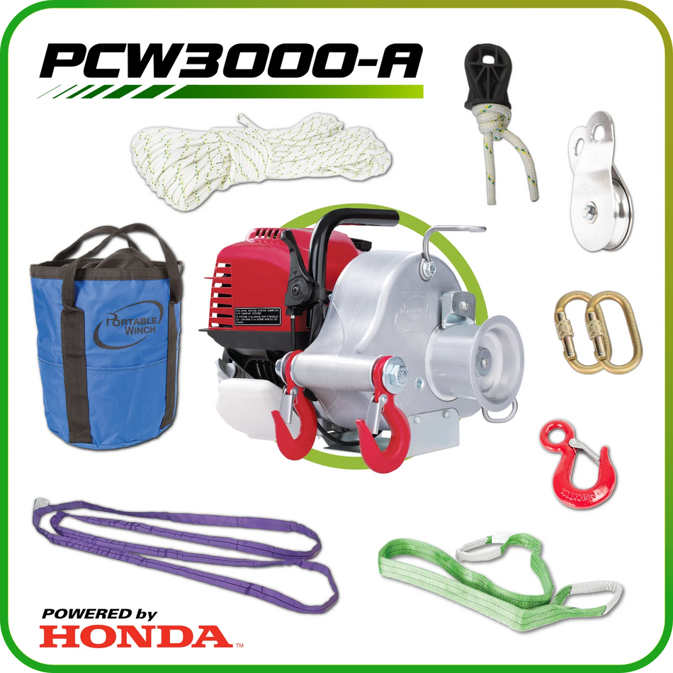 PCW3000-A GX35 Gas-Powered Portable Winch